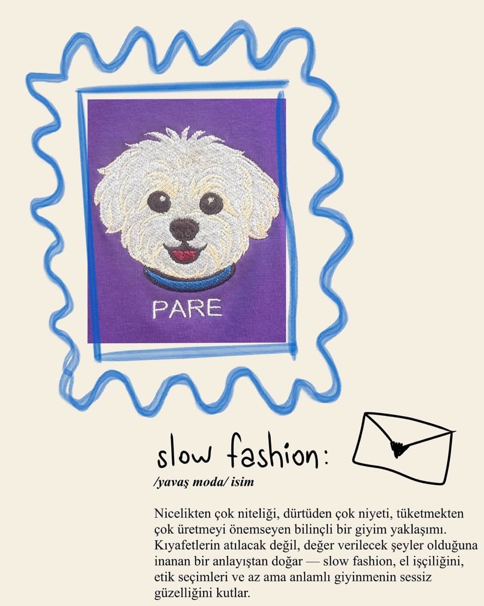Pare adlı maltese köpeğin çerçeve desenli nakış portresi